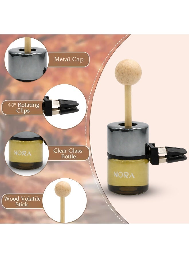 نورا معطر جو للسيارة من نورا، برائحة العلكة، 15 مل، زيت عطري طبيعي، موزع خشبي، مشبك - Image 3